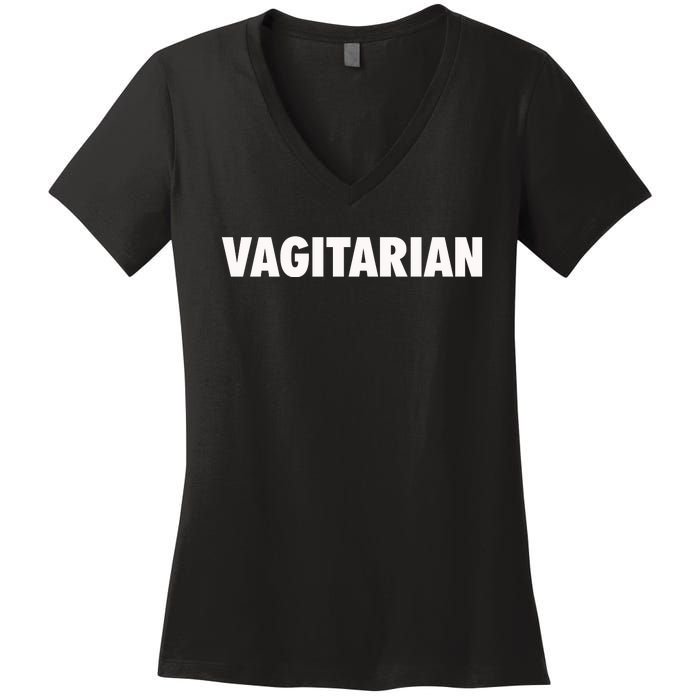 Vagitarian Funny Women's V-Neck T-Shirt