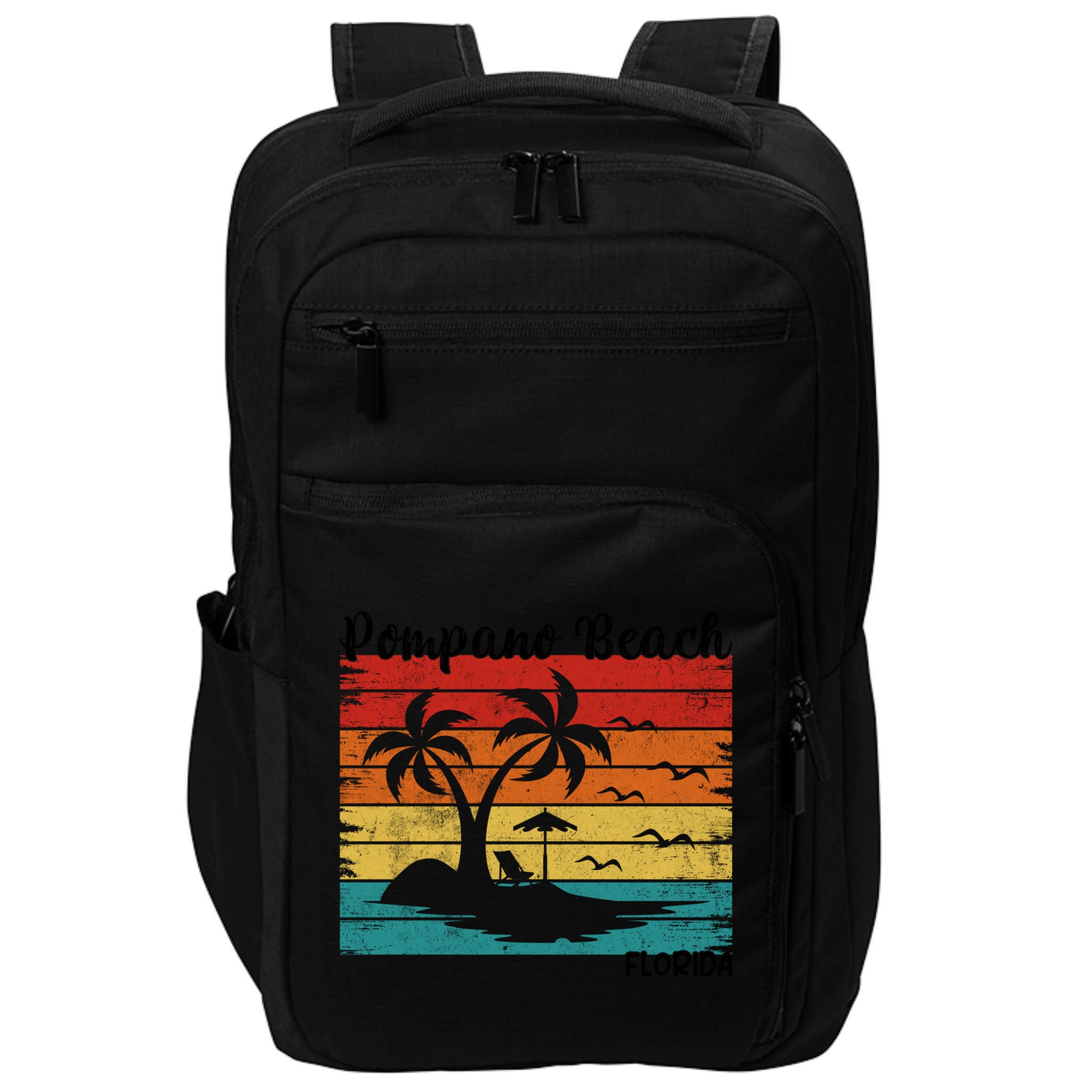 Vintage Family Vacation Florida Pompano Beach Cute Gift Impact Tech Backpack