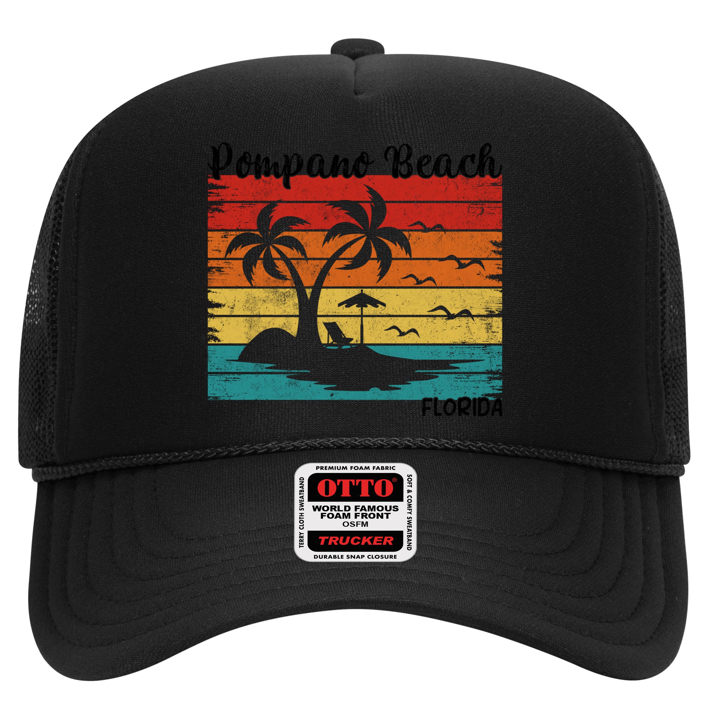 Vintage Family Vacation Florida Pompano Beach Cute Gift Hat
