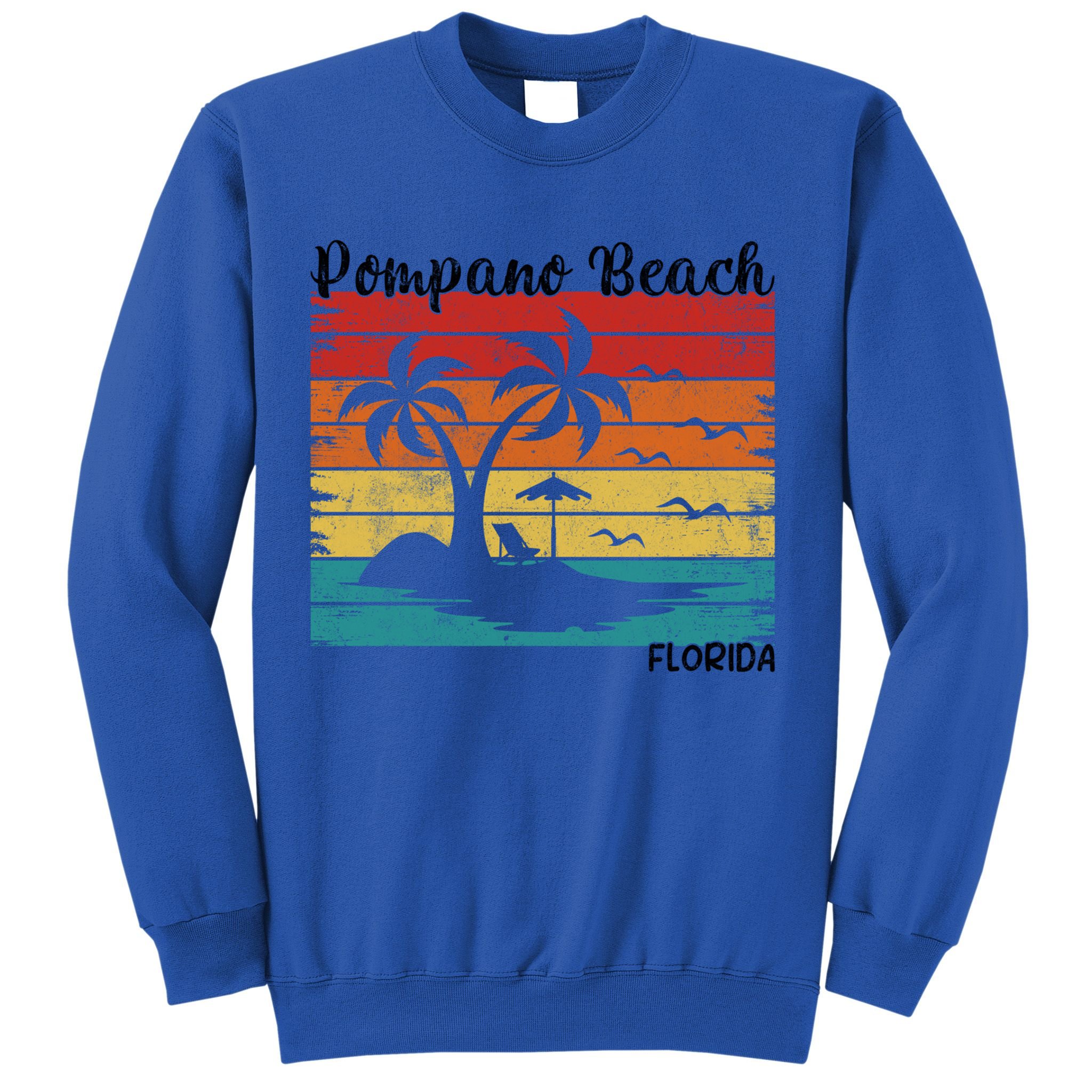 Vintage Family Vacation Florida Pompano Beach Cute Gift Sweatshirt