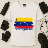 Venezuela Flag Cooling Performance Crew T-Shirt