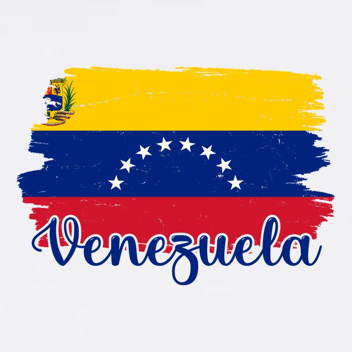 Venezuela Flag Cooling Performance Crew T-Shirt