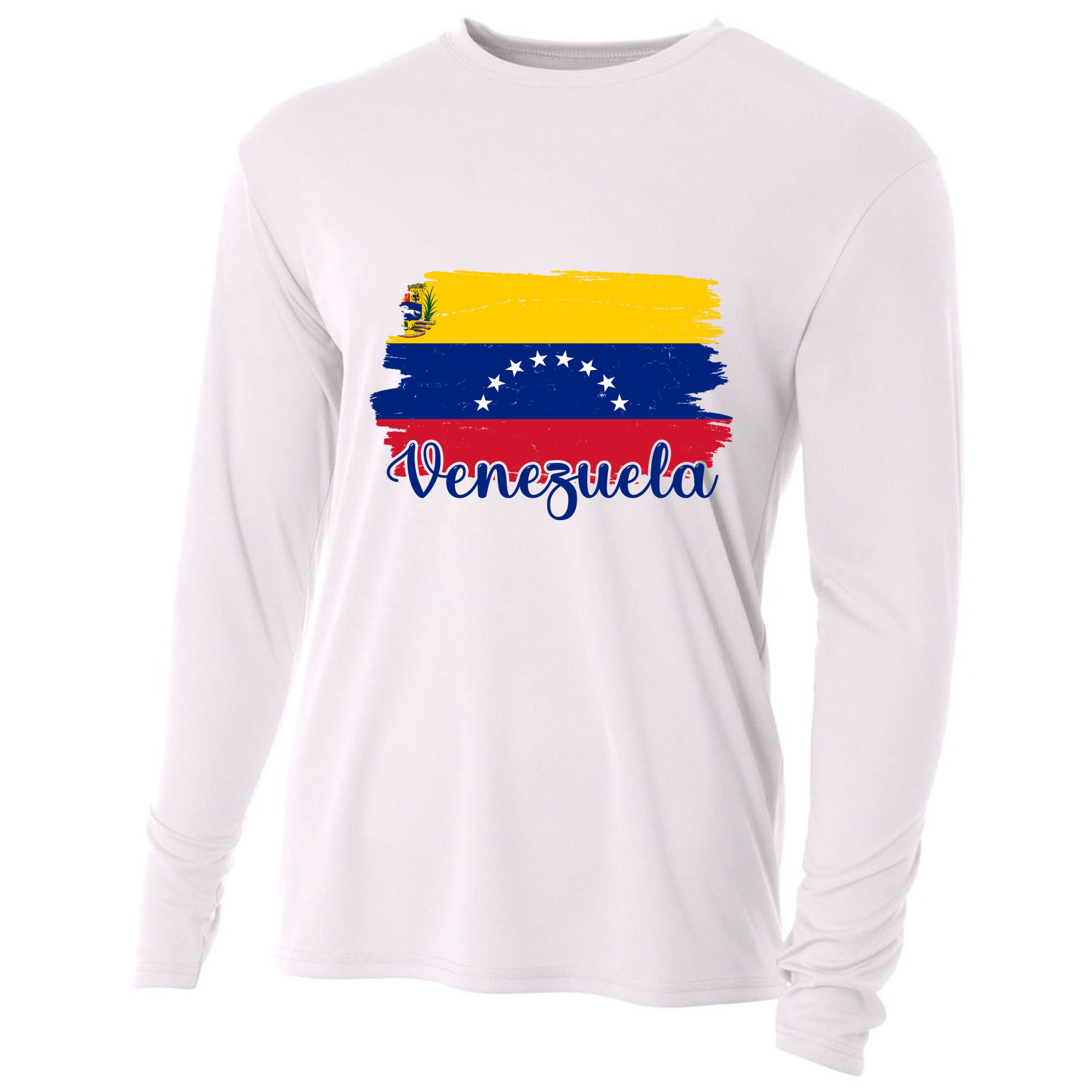 Venezuela Flag Cooling Performance Long Sleeve Crew