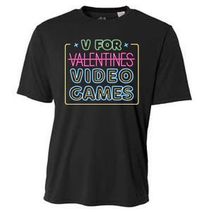 V For Video Games Valentines Day Cooling Performance Crew T-Shirt