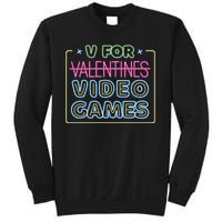 V For Video Games Valentines Day Sweatshirt