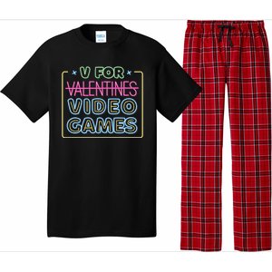 V For Video Games Valentines Day Pajama Set