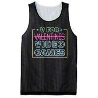 V For Video Games Valentines Day Mesh Reversible Basketball Jersey Tank