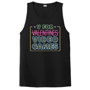 V For Video Games Valentines Day PosiCharge Competitor Tank