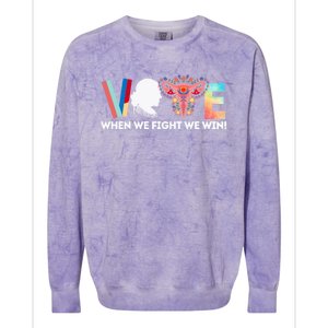 Vote Feminist Voting Inspirational President Kamalaharris Colorblast Crewneck Sweatshirt