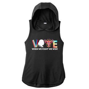 Vote Feminist Voting Inspirational President Kamalaharris Ladies PosiCharge Tri-Blend Wicking Draft Hoodie Tank