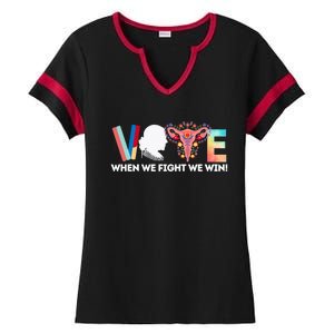 Vote Feminist Voting Inspirational President Kamalaharris Ladies Halftime Notch Neck Tee