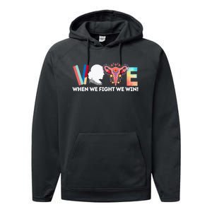 Vote Feminist Voting Inspirational President Kamalaharris Performance Fleece Hoodie