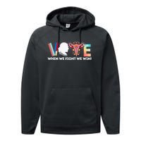 Vote Feminist Voting Inspirational President Kamalaharris Performance Fleece Hoodie