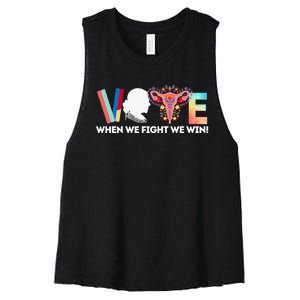 Vote Feminist Voting Inspirational President Kamalaharris Women's Racerback Cropped Tank