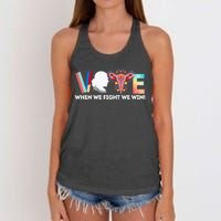 Vote Feminist Voting Inspirational President Kamalaharris Women's Knotted Racerback Tank