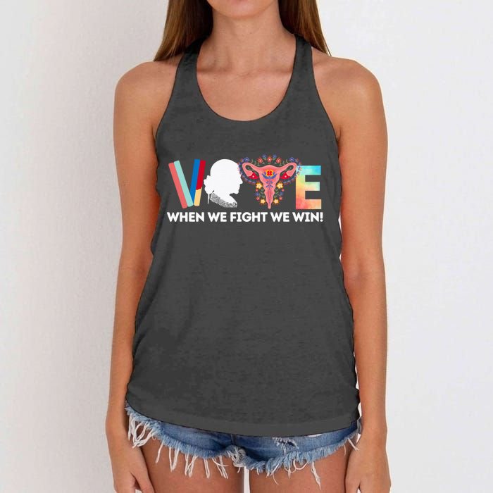 Vote Feminist Voting Inspirational President Kamalaharris Women's Knotted Racerback Tank