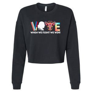 Vote Feminist Voting Inspirational President Kamalaharris Cropped Pullover Crew