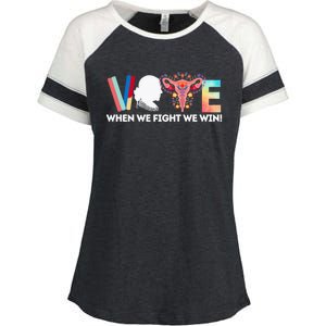 Vote Feminist Voting Inspirational President Kamalaharris Enza Ladies Jersey Colorblock Tee