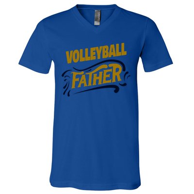 Volleyball Father Volleyball Player Gift V-Neck T-Shirt