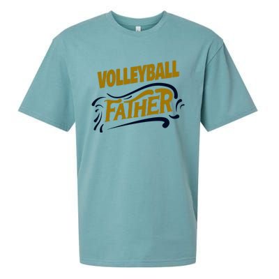 Volleyball Father Volleyball Player Gift Sueded Cloud Jersey T-Shirt