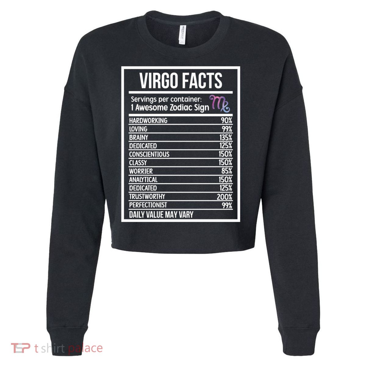 Virgo Facts Virgo Zodiac Sign Virgo Horoscope Cool Gift Cropped Pullover Crew