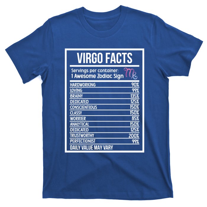 Virgo Facts Virgo Zodiac Sign Virgo Horoscope Cool Gift T-Shirt