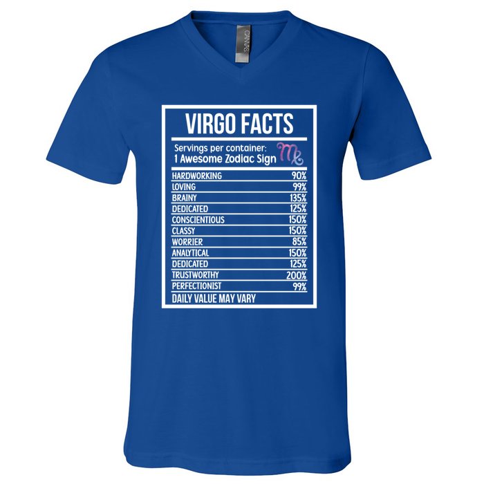 Virgo Facts Virgo Zodiac Sign Virgo Horoscope Cool Gift V-Neck T-Shirt