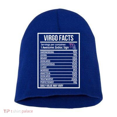 Virgo Facts Virgo Zodiac Sign Virgo Horoscope Cool Gift Short Acrylic Beanie