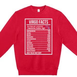 Virgo Facts Virgo Zodiac Sign Virgo Horoscope Cool Gift Premium Crewneck Sweatshirt