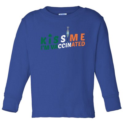 Vaccinated Fun Vaccination Irish Gift I Pro Shot Vaccines Gift Toddler Long Sleeve Shirt