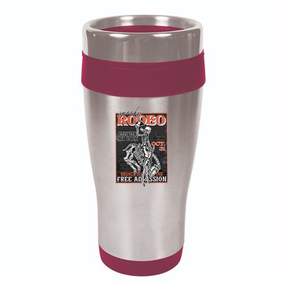 Vintage Funny Western Skeleton Halloween Cowboy Spooky Rodeo 16oz Travel Tumbler