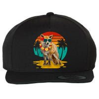 Vintage Fox Wearing Sunglasses Hawaii Summer Cute Animal Lover Christmas In July Wool Snapback Cap