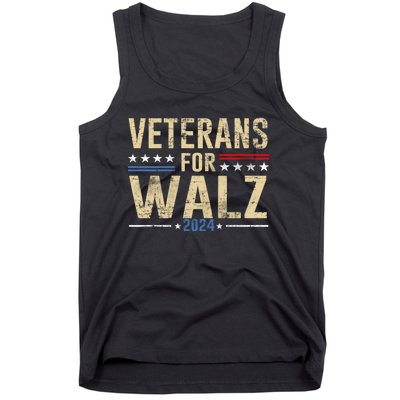 Veterans For Walz 2024 Election Tank Top