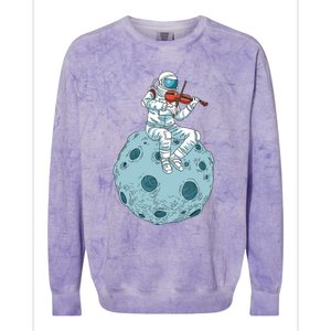 Violin Fiddle Women Violin Gift Men Viola Colorblast Crewneck Sweatshirt