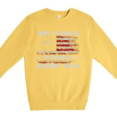 Veterans For Walz 2024 Election Premium Crewneck Sweatshirt