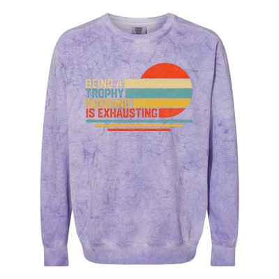 Vintage Funny Wedding Anniversary Colorblast Crewneck Sweatshirt