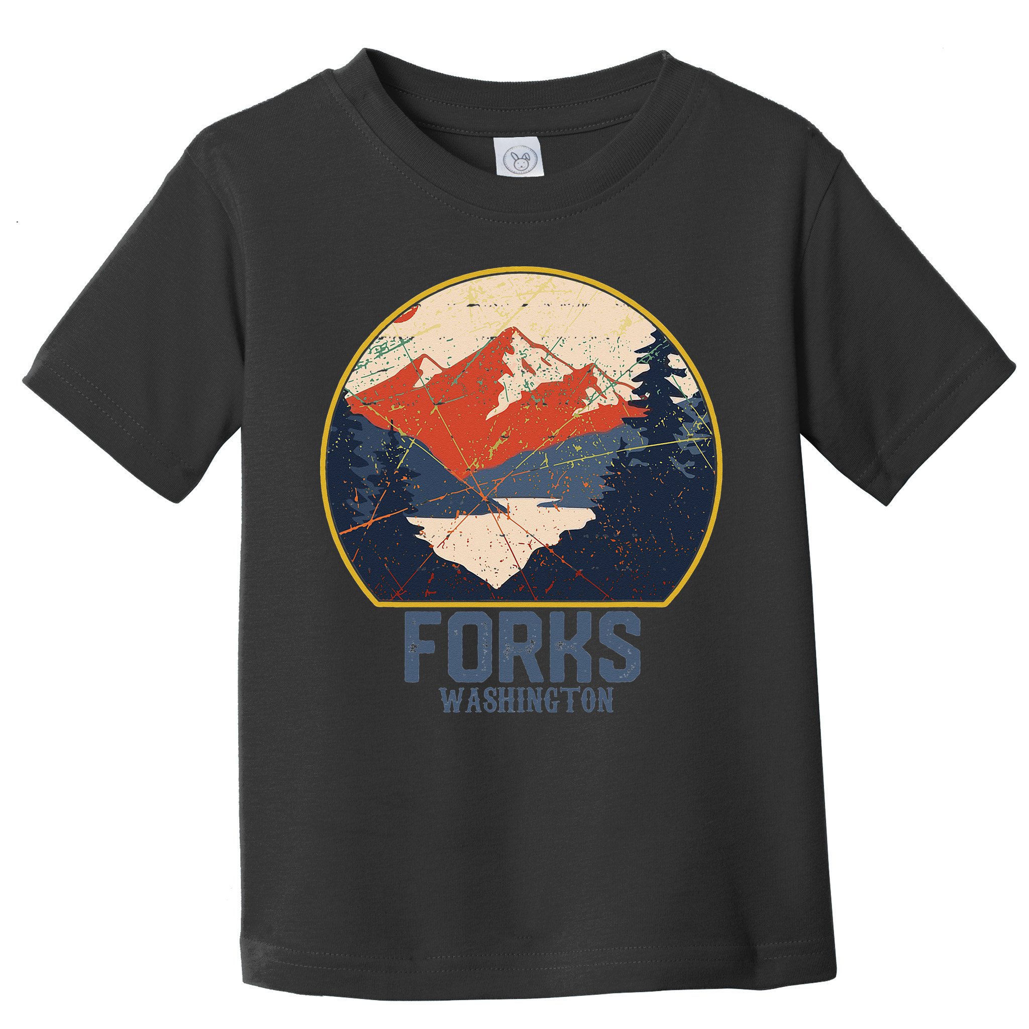 Vintage Forks Washington WA Mountains Hike Hiking Souvenir Toddler T-Shirt