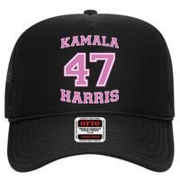 Varsity First Woman President Harris 2024 Kamala Harris 47 High Crown Mesh Back Trucker Hat