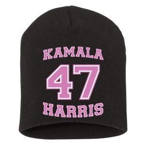 Varsity First Woman President Harris 2024 Kamala Harris 47 Short Acrylic Beanie