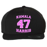 Varsity First Woman President Harris 2024 Kamala Harris 47 Wool Snapback Cap