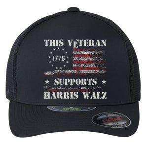 Veterans For Walz 2024 Election Flexfit Unipanel Trucker Cap