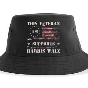 Veterans For Walz 2024 Election Sustainable Bucket Hat