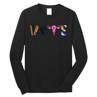 Vote Feminist Women's Rights Femi Book Symbol Long Sleeve Shirt