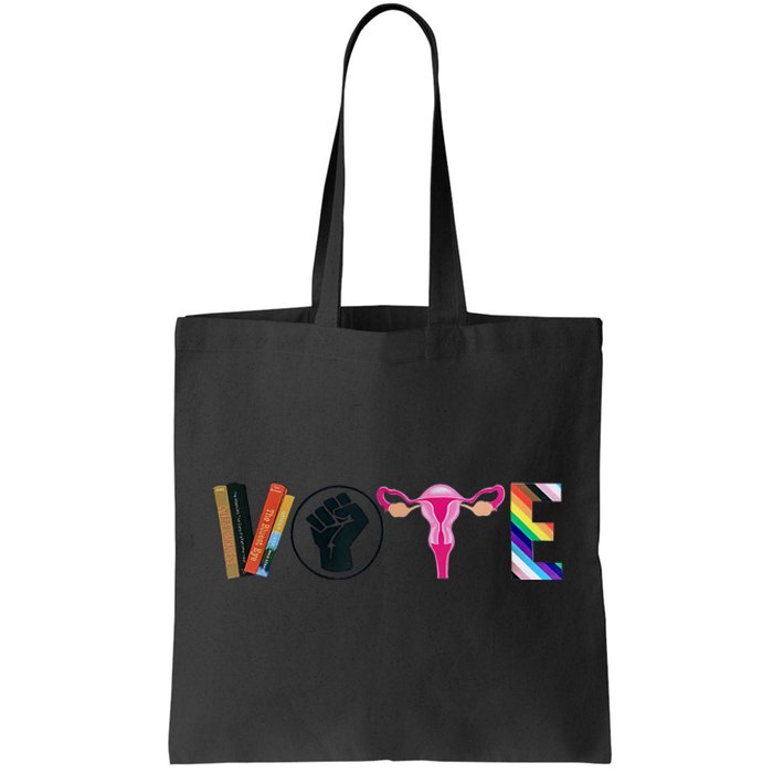 Vote Feminist Women's Rights Femi Book Symbol Tote Bag