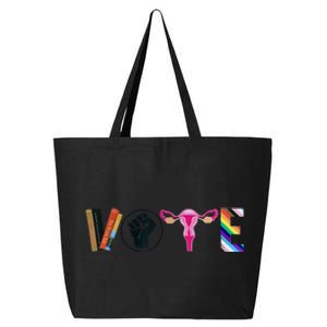 Vote Feminist Women's Rights Femi Book Symbol 25L Jumbo Tote