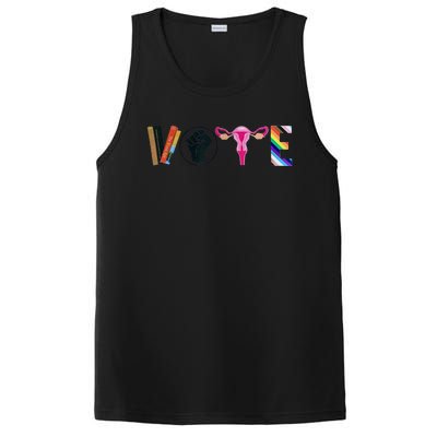 Vote Feminist Women's Rights Femi Book Symbol PosiCharge Competitor Tank