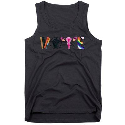 Vote Feminist Women's Rights Femi Book Symbol Tank Top