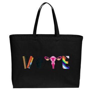 Vote Feminist Women's Rights Femi Book Symbol Cotton Canvas Jumbo Tote