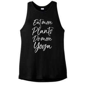 Vegan Fitness Workout Gift Cute Eat More Plants Do More Yoga Great Gift Ladies PosiCharge Tri-Blend Wicking Tank