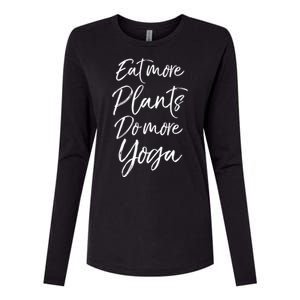 Vegan Fitness Workout Gift Cute Eat More Plants Do More Yoga Great Gift Womens Cotton Relaxed Long Sleeve T-Shirt